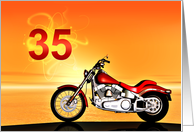 35th Birthday Motorbike card