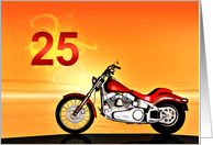 25th Birthday Motorbike card