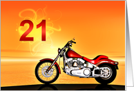 21st Birthday Motorbike card