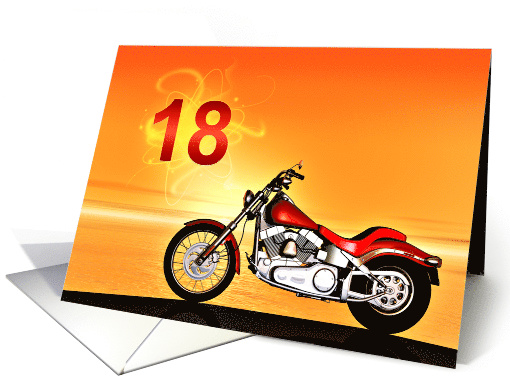 18th Birthday Motorbike card (893356)