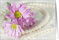 Daisy and pearls blanks card