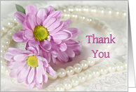 Thank You Flowers and Pearls card