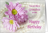 Like a Grandma, Birthday Flowers and Pearls card