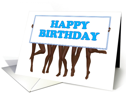 Birthday card with girls legs card (909659)