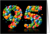 95th birthday with numbers formed from balls card