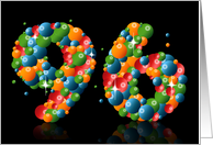 96th birthday with numbers formed from balls card