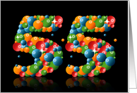 55th birthday with numbers formed from balls card