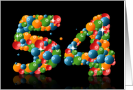 54th birthday with numbers formed from balls card