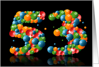 53rd birthday party invitation with numbers formed from balls card