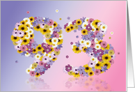 93rd Birthday Flower Numbers card