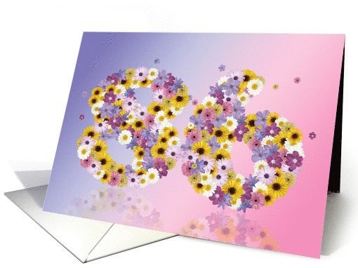 86th Birthday Flower Numbers card (915424)