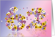 61st birthday card. A fun birthday card with happy numbers made from d card