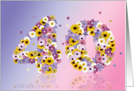 40th Birthday Flower Numbers card