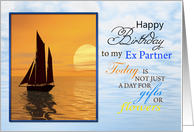 Ex-Partner Birthday Yatch in the Sunset card