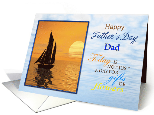Dad Father's Day Yatch in the Sunset card (919026)