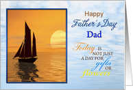 Dad Father’s Day Yatch in the Sunset card