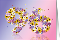 96th Birthday Party Invitation Flower Numbers card