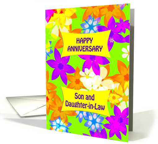 Son & Daughter-in-Law Anniversary Fabulous Flowers card (928057)