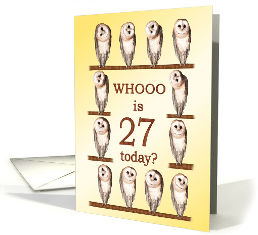 27th Birthday, Curious Owls card (938134)