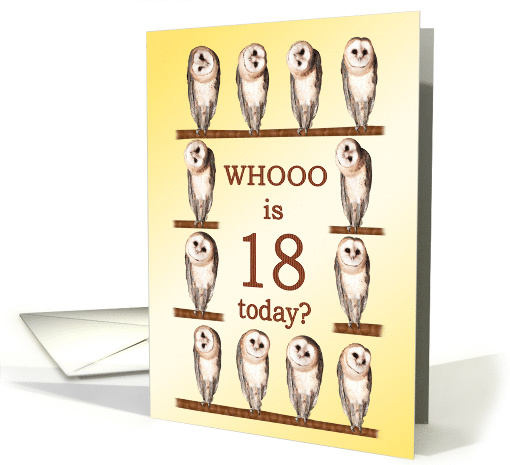 18th Birthday, Curious Owls card (938267)
