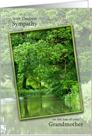 Sympathy loss of Grandmother River Scene card