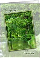 Sympathy loss of Grandma River Scene card