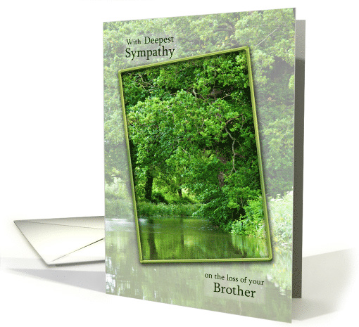 Sympathy loss of Brother River Scene card (939594)