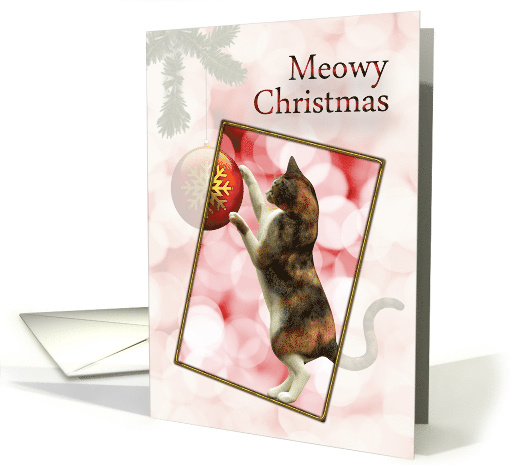 Meowy Christmas Cat card (940845)