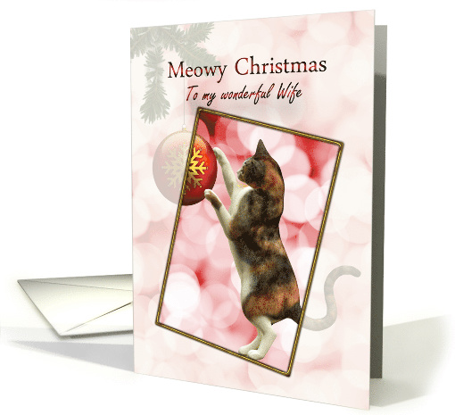 Wife Meowy Christmas Cat card (940847)