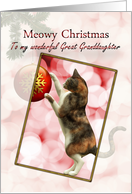 Great Granddaughter Meowy Christmas Cat card