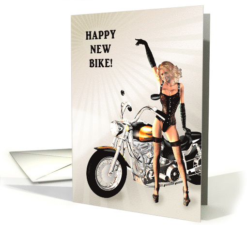 Happy New bike with a Sexy Girl card (941657)
