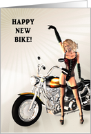 Happy New bike with a Sexy Girl card