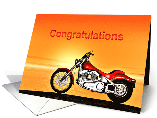 Congratulations on a New Motorbike card (941659)