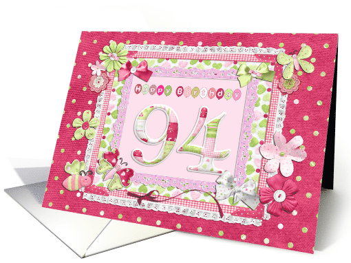 94th Birthday Patchwork Crafts card (942520)