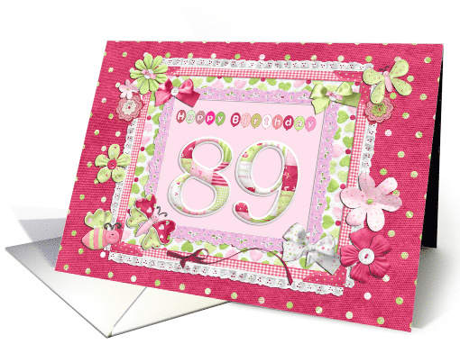 89th Birthday Patchwork Crafts card (942612)