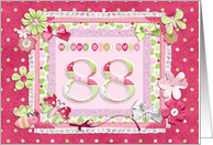88th Birthday Patchwork Crafts card