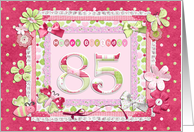 85th Birthday Patchwork Crafts card
