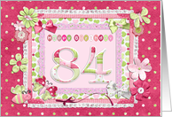 84th Birthday Patchwork Crafts card