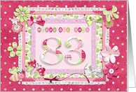 83rd Birthday Patchwork Crafts card