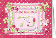 79th Birthday Patchwork Crafts card