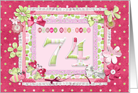 74th Birthday Patchwork Crafts card