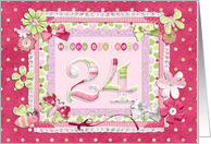 24th Birthday Patchwork Crafts card