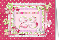 23rd Birthday Patchwork Crafts card