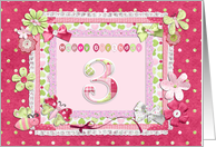 3rd Birthday Patchwork Crafts card