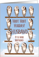 Husband, Curious Owls Funny Birthday card