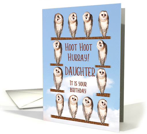 Daughter, Curious Owls Funny Birthday card (943253)