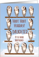 Daughter, Curious Owls Funny Birthday card