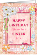 Like a Sister to me Birthday Craft Look card