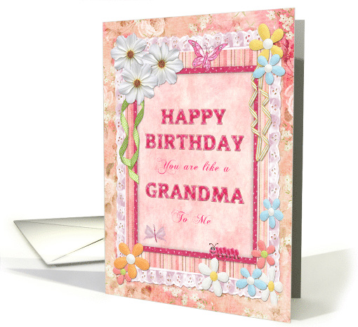 Like a Grandma to me Birthday Craft Look card (944826)