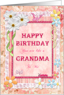 Like a Grandma to me Birthday Craft Look card